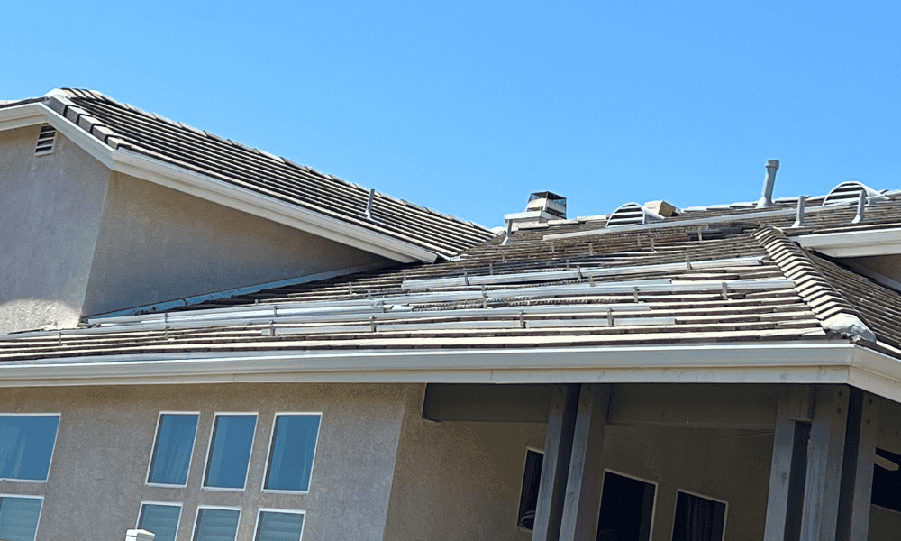 The Ritter family's home in Vista, CA, with its original concrete tile roof awaiting solar panels