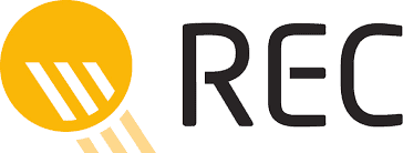 REC Solar logo for high-quality solar panel solutions by RC Solar & Roofing.