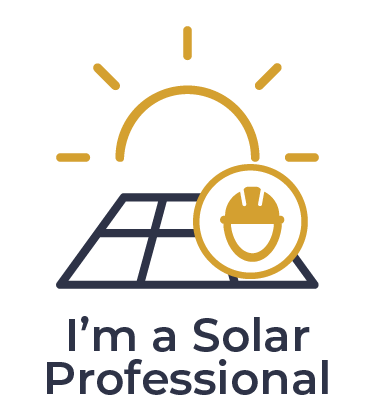I'm a Solar Professional icon representing partnership opportunities for solar industry professionals.