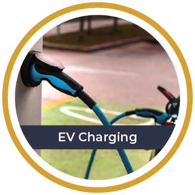 EV charging icon showing a My RC Home residential electric vehicle charging station.