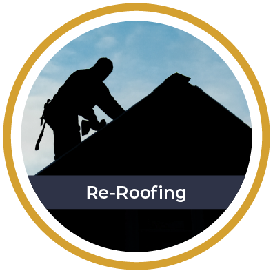 Re-roofing icon representing My RC Home roofing and solar replacement services.
